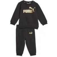 Puma Baby Jogginganzug Minicats ESS+ Crew Jogger Fl Trainingsanzug, Puma Schwarz, 62