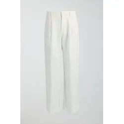 Gina Tricot - petite linen trousers - Leinenhosen - Weiß - L - Dame - Weiß - L