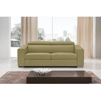 Egoitaliano Schlafsofa Cabiria, Design und super Sitz- und Liegekomfort, Sofa inkl. Schlaffunktion, Kopfteile verstellbar, mit Metallfüßen grün