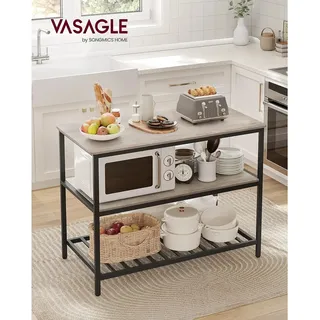 VASAGLE Küchenregal 3-stufig 60 x 120 x 90 cm grau