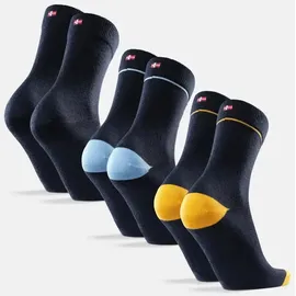 Danish Endurance Merino Crew Socken 5er Pack Schwarz/Grau Gepunktet/Grau Gestreift 43-47