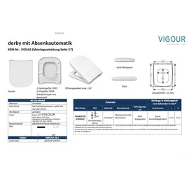 VIGOUR GmbH Derby WC-Sitz Absenkautomatik Weiß
