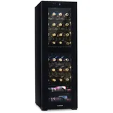 Klarstein Shiraz 39 Duo Weinkühlschrank 2 Zonen 105l 39 Flaschen Schwarz