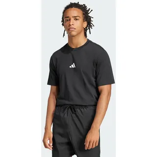 adidas Essentials Small Logo Single Jersey T-Shirt Black / White 2XL