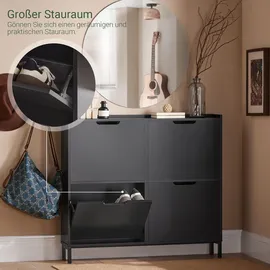 SoBuy FSR100 100 x 90 x 19 cm schwarz / schwarz