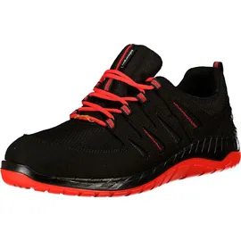 ELTEN Halbschuh MADDOX Low ESD, schwarz-rot, S3, 43