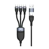 Conceptronic ETTA06B15C 3-in-1 USB-C-Datenkabel, 1,5 m, 100 W Schnellladung, USB 2.0, 5 A, mit E-Mark-Chip