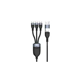 Conceptronic ETTA06B15C 3-in-1 USB-C-Datenkabel, 1,5 m, 100 W Schnellladung, USB 2.0, 5 A, mit E-Mark-Chip