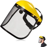Forsthelm, Kettensägen Sicherheitshelm mit Netzvisier, Forstschutzhelm Helmset Bequeme Belüftung Gesichtsmaske, Gardena Freischneider Gesichtsschutz Helm Hut Schutz Augenschutz Gesichtsschutzmaske
