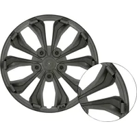 Unitec Radzierblende Daytona 35 cm (14 Zoll) schwarz silber 4 Stück