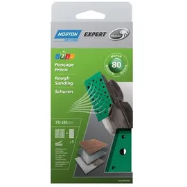 NortonLifeLock Schleifpapier 93x185mm K80 5er