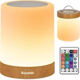 Auxmir Nachttischlampe 3000mAh 5 Modi 13 Farben Touch