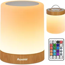 Auxmir Nachttischlampe 3000mAh 5 Modi 13 Farben Touch