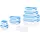 Emsa Frischhaltedose blau 16,4 x 21 x 22 cm 0,55 l 9-teiliges Set