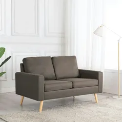 vidaXL 2-Sitzer-Sofa Taupe Stoff