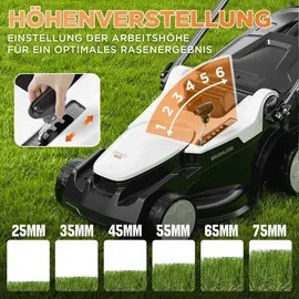 LiTHELi U20 Akku-Rasenmäher inkl. 2 x 4,0 Ah Akku