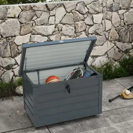 Outsunny Gartenbox 100 x 62 x 65 cm 1-tlg. dunkelgrau
