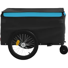 vidaXL Fahrradanhänger Schwarz/Blau 2018