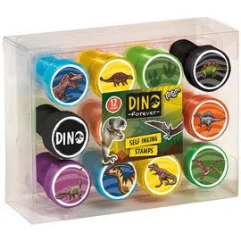 Totum Dino-Selbstfärbestempel Stempelset Mehrfarbig 12 St.