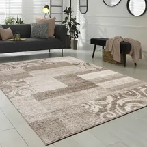 Paco Home Designerteppich für Wohnzimmer Inneneinrichtung Teppich Meliert Beige braun
