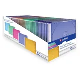 Verbatim Empty Slim Jewel Case 50 Stück, Gemischte Farben