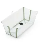 Stokke Flexi Bath® Transparent Green mit hitzeempfindlichem Stöpsel, Transparent