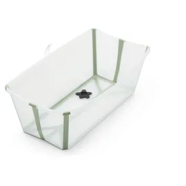Stokke Flexi Bath® Transparent Green mit hitzeempfindlichem Stöpsel, Transparent