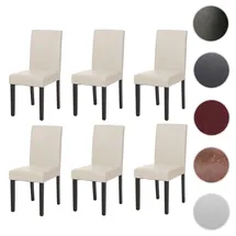 Mendler Esszimmerstuhl Littau Kunstleder weiß 6er Set