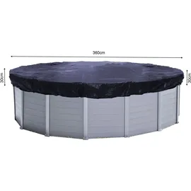 Quick Star Poolabdeckung Schwarz Ø 420 cm