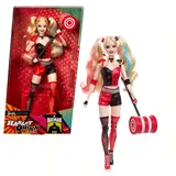 Barbie Mattel Signature Harley-Quinn-Sammlerpuppe mit beweglichem Körper, ikonischem Outfit und Hammer, DC Batman Sammelfigur zum 85. Jubiläum, HRM84, [Mehrfarbig]