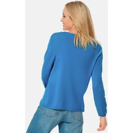 GOLDNER Kaschmirstrickjacke V-Ausschnitt Blau 24