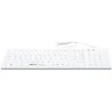 GETT GCQ CleanType Prime Pro+ USB Silikon Tastatur Magnete hinten desinfizierbar wasserdicht IP65 beleuchtet weiss 109 Tasten (DE) (KG26228)