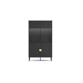 Home Affaire Vitrine BELLOT 106 x 40 x 187 cm Schwarz
