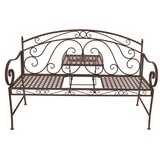 Lomadox Bank mit hochklappbarem Tisch GARDA-120, b/h/t: ca. 146/96/53 cm - braun