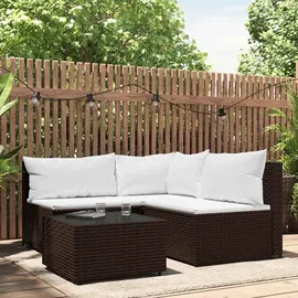 vidaXL Garten Lounge Set 4-tlg. Braun