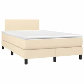 vidaXL Boxspringbett 120 x 200 cm Creme