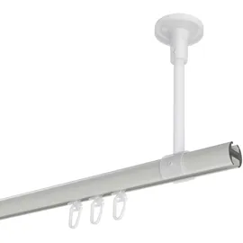 Interdeco GARDINENSTANGE INNENLAUF Sonette Savio 600 cm (geteilt in 3 x 200 cm), 1-läufig, 20 mm Ø Weiß