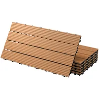 ECD Germany WPC Terrassenfliesen 60x30 cm 24er Spar Set