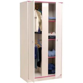 58 aufm Kessel KINDERZIMMER SET Parisot Smoozy 4-tlg. Holzdekor Kiefer Weiß/Pink