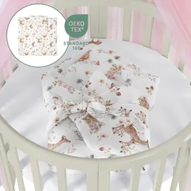 Waldin Babybett OWAL Kinderbett 7in1 mit Matratze, mitwachsendes Kinder-Bett