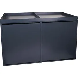 Mendler Fahrradgarage HWC-L56b Fahrradbox abschließbar verzinkter Stahl 125x113x208cm anthrazit