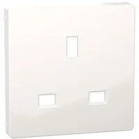 Merten MTN2120-0319 Zentralplatte für British-Standard Steckdosen-Einsatz, Polarweiß glänzend, System