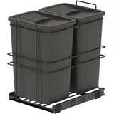 Emuca Recycling-Behälter 2 x 35 l Anthrazitgrau