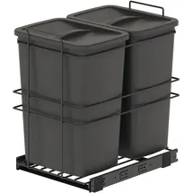 Emuca Recycling-Behälter 2 x 35 l Anthrazitgrau