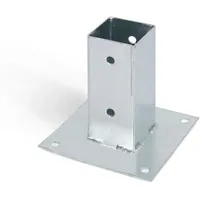 GAH Alberts Alberts Aufschraubhülse für Rund- oder Vierkantholzpfosten feuerverzinkt 61 x 61 mm