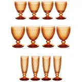Villeroy & Boch Wasser-, Wein- und Sektgläser Boston Coloured Weingläser, Orange, Glas, Essen & Trinken, Gläser, Gläser-Sets
