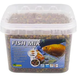 Ubbink Fish Mix - Menu Universal 6mm - mehrfarbiges Alleinfutter in 6-mm-Pellets, alle Fische mit einer Größe von 25 bis 55 cm, Zusammensetzung: Proteine 31 %, Lipide 5 %, Spirulina und Astaxanthin 1 mg/kg - 3,5 l