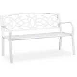 Relaxdays Gartenbank 125 x 78 x 124,5 cm Weiß