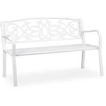 Relaxdays Gartenbank 125 x 78 x 124,5 cm Weiß