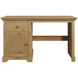 Home Affaire Schreibtisch »Ayanna«, Massivholz, mit Schublade und Tür, Lamellenfront, Breite 130 cm